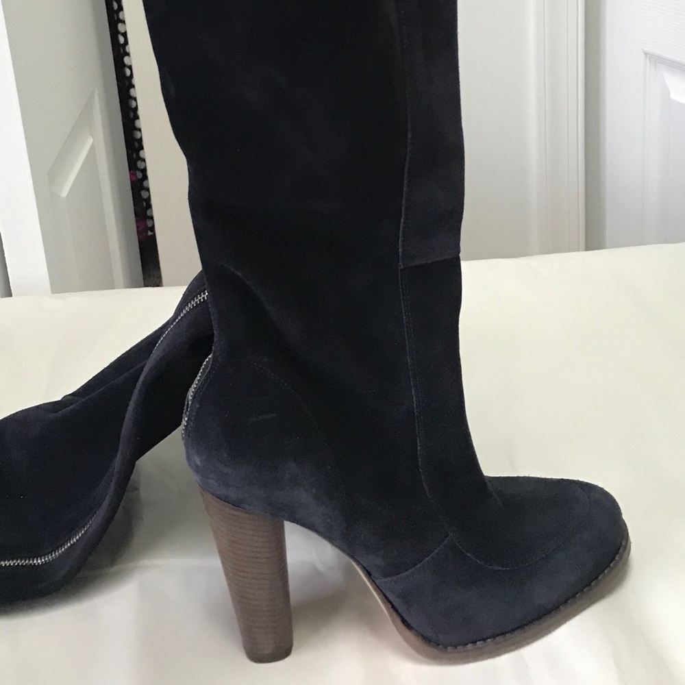 Guess navy suede tall boot